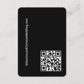 Eleganter Wedding Schlicht Simple QR Code Begleitkarte (Rückseite)