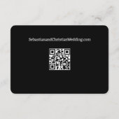 Eleganter Wedding Schlicht Simple QR Code Begleitkarte (Rückseite)