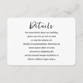 Eleganter Wedding Schlicht Simple QR Code Begleitkarte (Vorderseite)