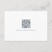 Eleganter Wedding Schlicht Simple QR Code Begleitkarte (Rückseite)