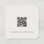 Eleganter Wedding Schlicht Simple QR Code Begleitkarte (Rückseite)