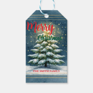 Eleganter Weihnachten Xmas Winter Kiefernwald Hol Geschenkanhänger
