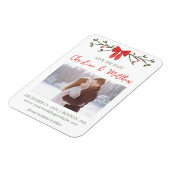 Eleganter Weihnachts-Chic Bow Simple Winter Magnet (Linke Seite)