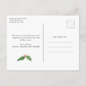 Eleganter Weihnachts-Foto Postkarte (Rückseite)