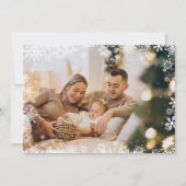 Eleganter Weihnachts-Fotokartenrahmen Feiertagskarte (Vorderseite)