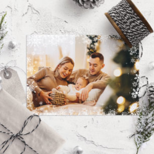 Eleganter Weihnachts-Fotokartenrahmen Feiertagskarte