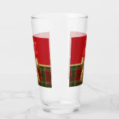 Eleganter Weihnachts-Karoglasbecher Glas (Links)
