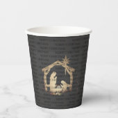 Eleganter Weihnachts-Krippe-Manager Pappbecher (Vorderseite)