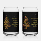 Eleganter Weihnachts-Leoparden-Baum-Design Dosenglas (Vorderseite)