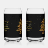 Eleganter Weihnachts-Leoparden-Baum-Design Dosenglas (Links)