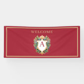 Eleganter Weihnachts-Monogramm-Brief Banner (Horizontal)