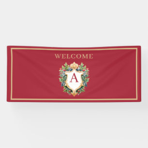 Eleganter Weihnachts-Monogramm-Brief Banner