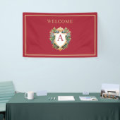 Eleganter Weihnachts-Monogramm-Brief Banner (Messeveranstaltung)