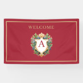 Eleganter Weihnachts-Monogramm-Brief Banner (Horizontal)