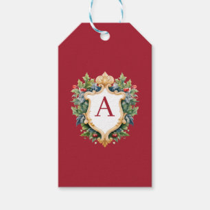 Eleganter Weihnachts-Monogramm-Brief Geschenkanhänger