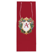 Eleganter Weihnachts-Monogramm-Brief Geschenktüte Für Weinflaschen (Rückseite)
