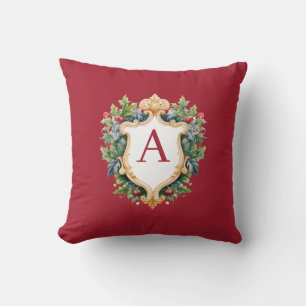 Eleganter Weihnachts-Monogramm-Brief Kissen