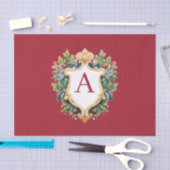 Eleganter Weihnachts-Monogramm-Brief Seidenpapier (Handwerk)