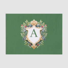 Eleganter Weihnachts-Monogramm-Brief Seidenpapier