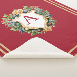 Eleganter Weihnachts-Monogramm-Brief Sherpadecke