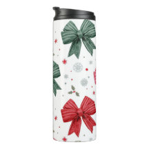 Eleganter Weihnachts-Tumbler mit Schleife für Sie