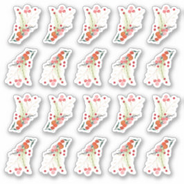 Eleganter Weihnachts-Urlaub in Florals Aufkleber