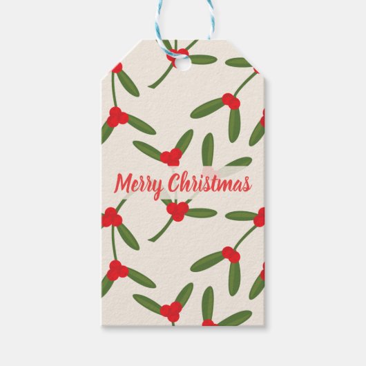 Eleganter Weihnachts Winter Berries Urlaub Geschenkanhänger (Vorderseite)