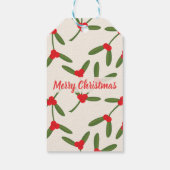 Eleganter Weihnachts Winter Berries Urlaub Geschenkanhänger (Rückseite)