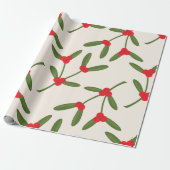 Eleganter Weihnachts Winter Berries Urlaub Geschenkpapier (Ungerollt)