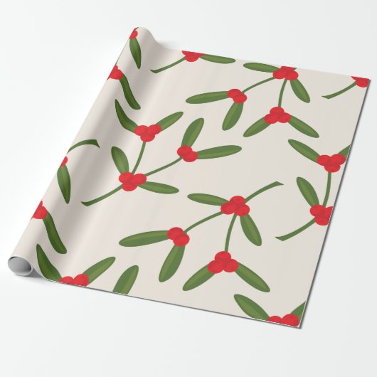 Eleganter Weihnachts Winter Berries Urlaub Geschenkpapier (Ungerollt)