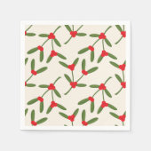 Eleganter Weihnachts Winter Berries Urlaub Serviette (Vorderseite)