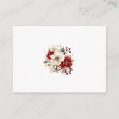 Eleganter Weihnachts Winter Floral Begleitkarte (Rückseite)