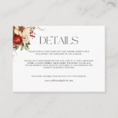 Eleganter Weihnachts Winter Floral Begleitkarte (Vorderseite)