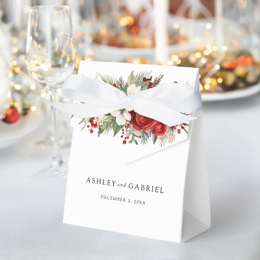 Eleganter Weihnachts Winter Floral Geschenkschachtel