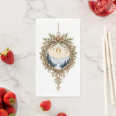 Eleganter Weihnachts-Winterberg-Ornamente Serviette (Beispiel)