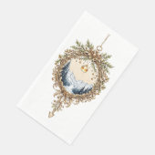 Eleganter Weihnachts-Winterberg-Ornamente Serviette (Ecke)
