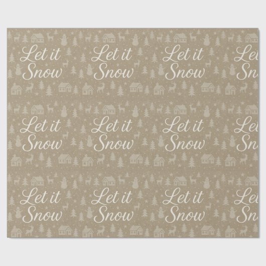 Eleganter Weihnachts-Winterlandschaft Gemütlicher  Geschenkpapier (Flach)