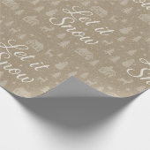 Eleganter Weihnachts-Winterlandschaft Gemütlicher  Geschenkpapier (Ecke)