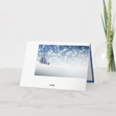 Eleganter Weihnachts-Winterschneehund Karte (Rückseite)