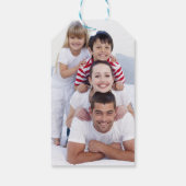 Eleganter Weihnachts-Wreath-Foto Geschenkanhänger (Rückseite)