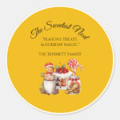 Eleganter Weihnachtsaufkleber | Das süßeste Weihna Runder Aufkleber (Vorderseite)