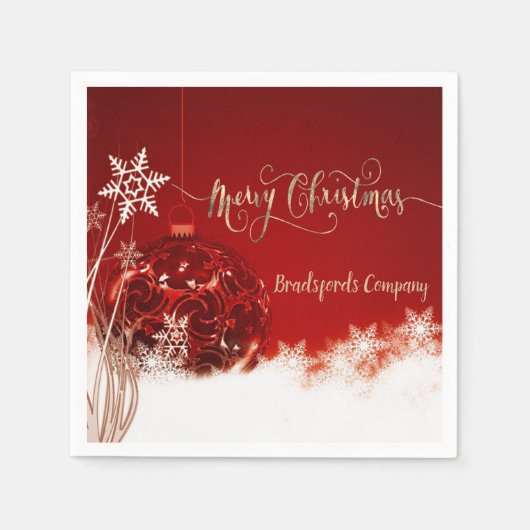 Eleganter Weihnachtsball Serviette (Vorderseite)