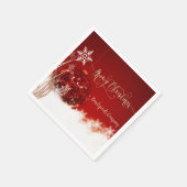 Eleganter Weihnachtsball Serviette (Ecke)