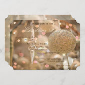 Eleganter Weihnachtsball, Weihnachtsfest im Untern Einladung (Vorne/Hinten)