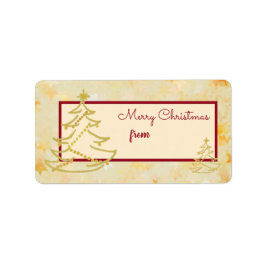 eleganter Weihnachtsbaum Adressaufkleber