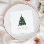 Eleganter Weihnachtsbaum aus Weißgold Serviette