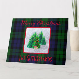 Eleganter Weihnachtsbaum Black Watch Tartan Holida Karte
