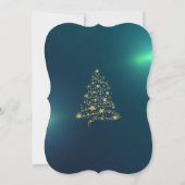 Eleganter Weihnachtsbaum, Bow Green Christmas Part Einladung (Rückseite)