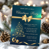 Eleganter Weihnachtsbaum, Bow Green Christmas Part Einladung