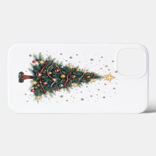Eleganter Weihnachtsbaum Case-Mate iPhone Hülle (Rückseite (Horizontal))